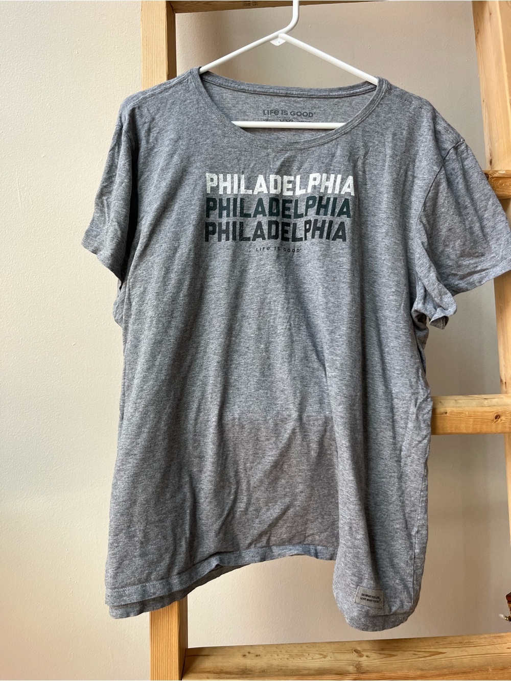 Life Is Good Gray Philadelphia Short Sleeve Tee